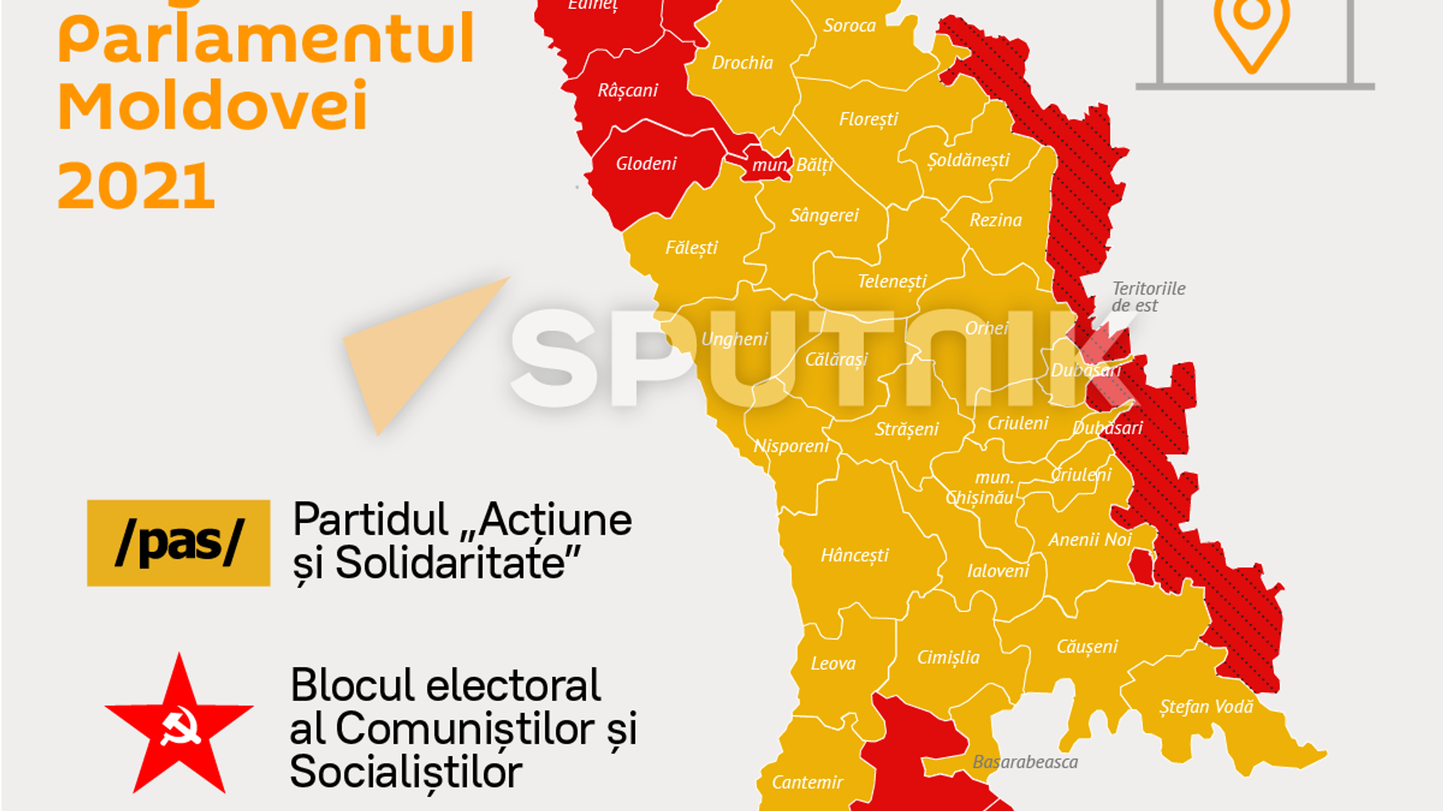 Cum au votat cetățenii în raioanele Moldovei – harta 